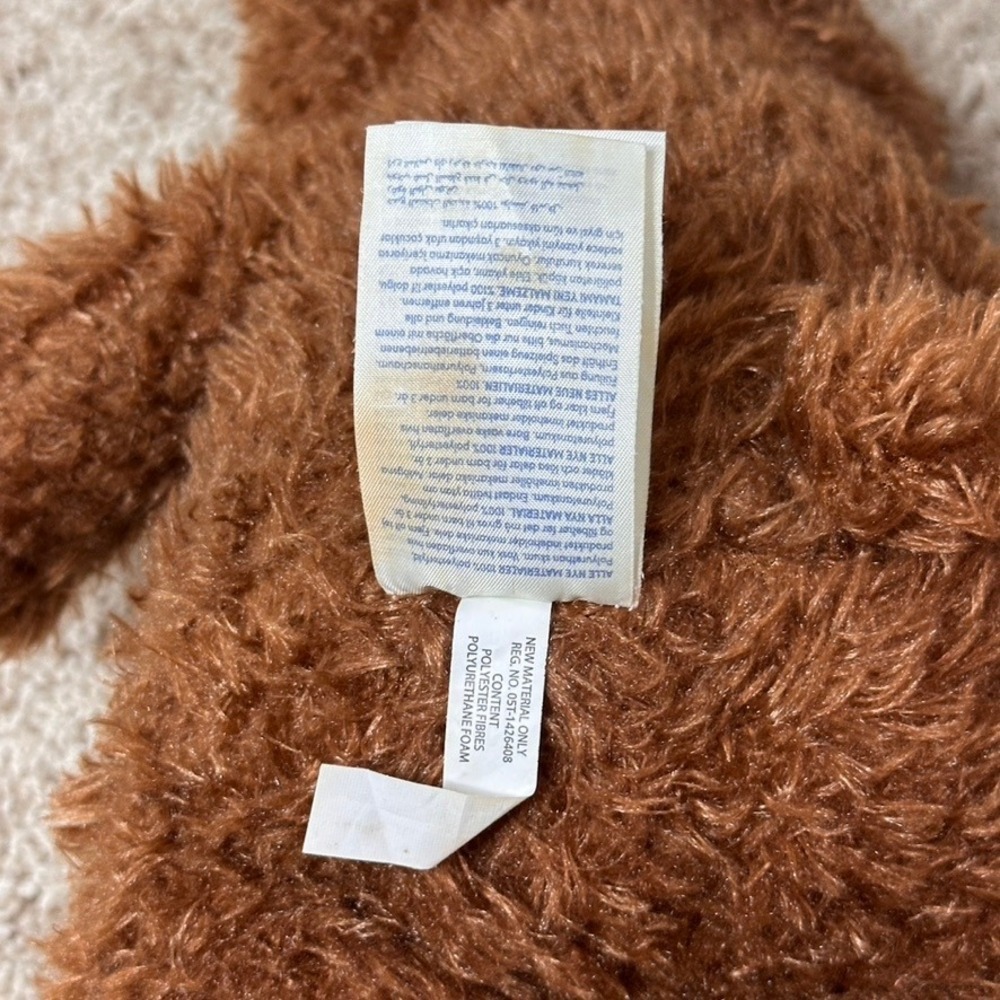Build-A-Bear Workshop Happy Birthday Brown Shaggy Plush Teddy Bear Candle Paws - Picture 7 of 8
